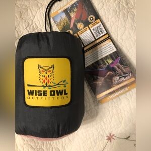 Wise Owl Outfitters Packable Hammock - Charcoal and rose